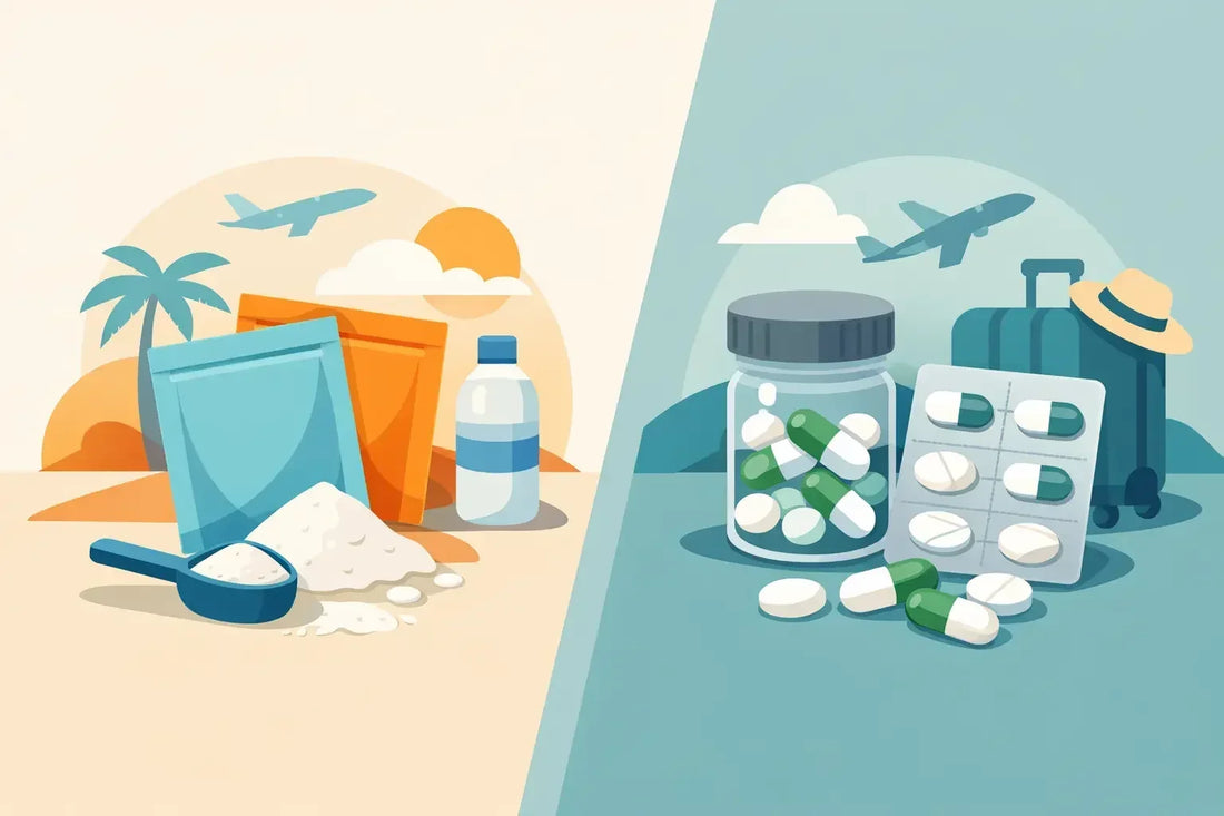 Powder Packets vs Travel Pills: What to Pack