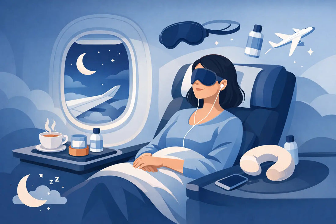 Overnight Flight Wellness Routine Example