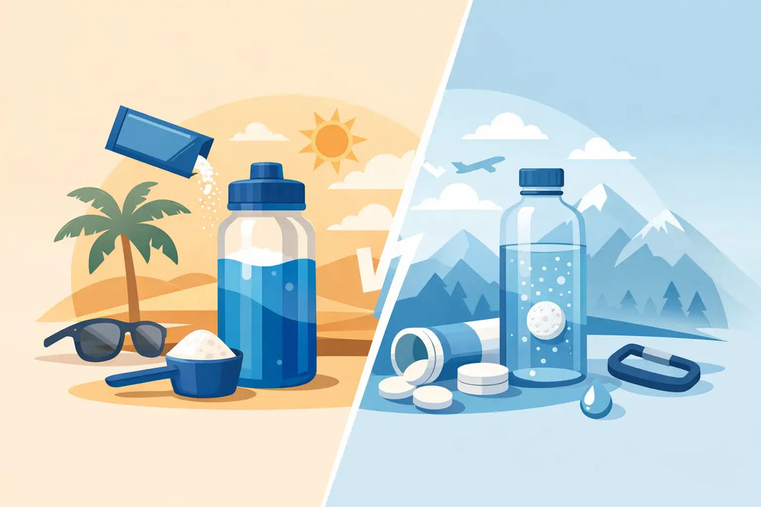 Travel Electrolyte Mix vs Hydration Tablets
