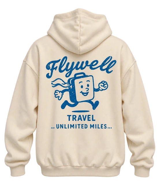 Blue — Mr Suitcase FlyWell hoodie